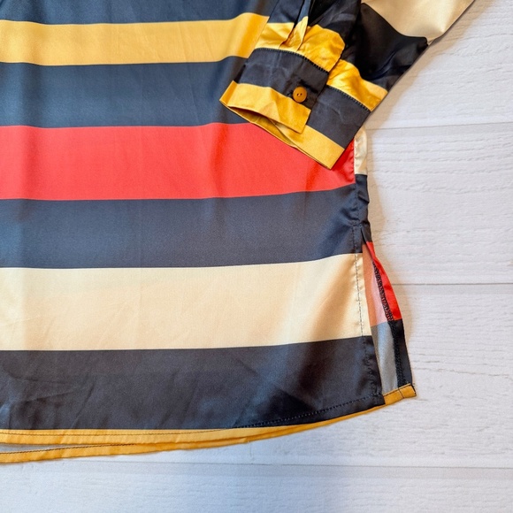 NWT - Stylewe - Women’s Striped Satin Button Down Blouse - Size Large. Brand new - Picture 3 of 8
